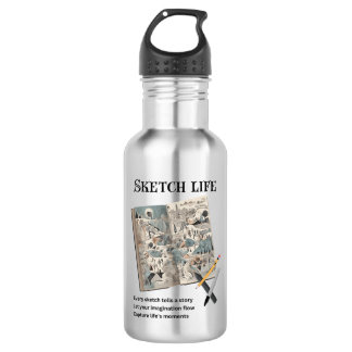 Sketch Life Edelstahlflasche