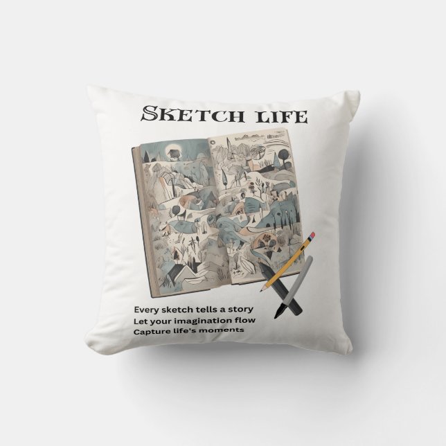 Sketch Life Kissen (Vorderseite)