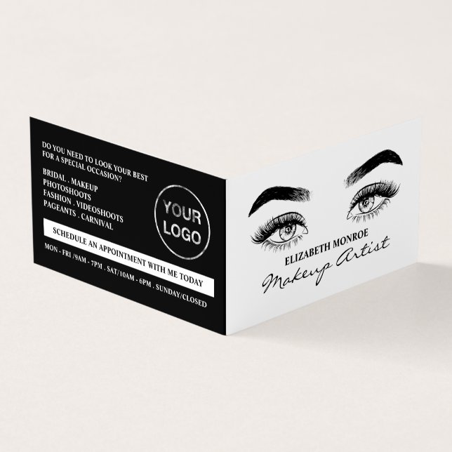 Sketch, Makeup Artist, Treuekarte, Visitenkarten (Vorderseite)