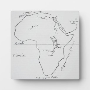 Sketch Map von Afrika Fotoplatte