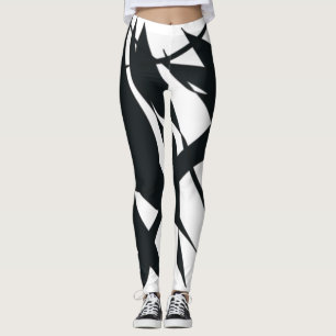 SKETCH MURALS SCHWARZ LEGGINGS