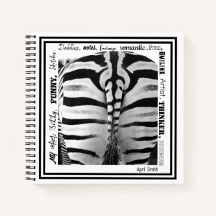 Sketch/Notebook - Zebra B/W-Notebook Notizbuch