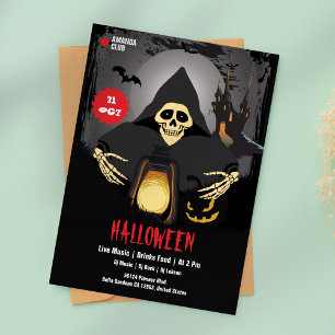 Sketch Pumpkin Halloween-Party Einladung