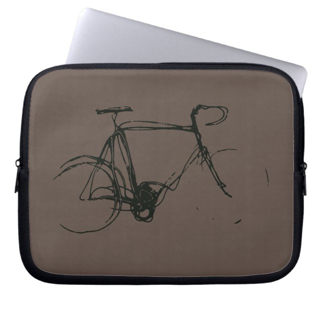 Sketch Rennrad Laptopschutzhülle (Vorderseite)