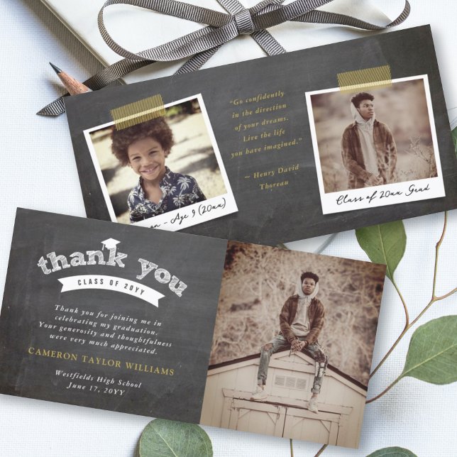 Sketch-Typografie-Graduierungskappen-Foto Dankeskarte (Von Creator hochgeladen)