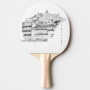 Sketch zur Architektur in Tiflis Georgia Tischtennis Schläger