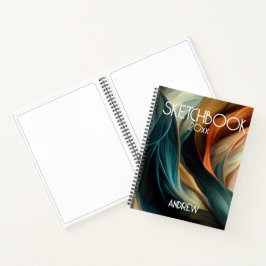 SKETCHBOOK - Farbige Wirbel Abstrakt Notizbuch