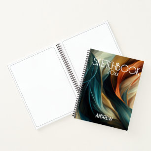SKETCHBOOK - Farbige Wirbel Abstrakt Notizbuch