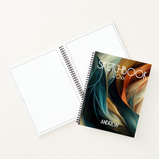 SKETCHBOOK - Farbige Wirbel Abstrakt Notizbuch (Innenseite)