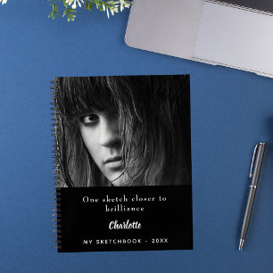 Sketchbook Foto Schwarz-weiß inspirierend Zitat Notizbuch