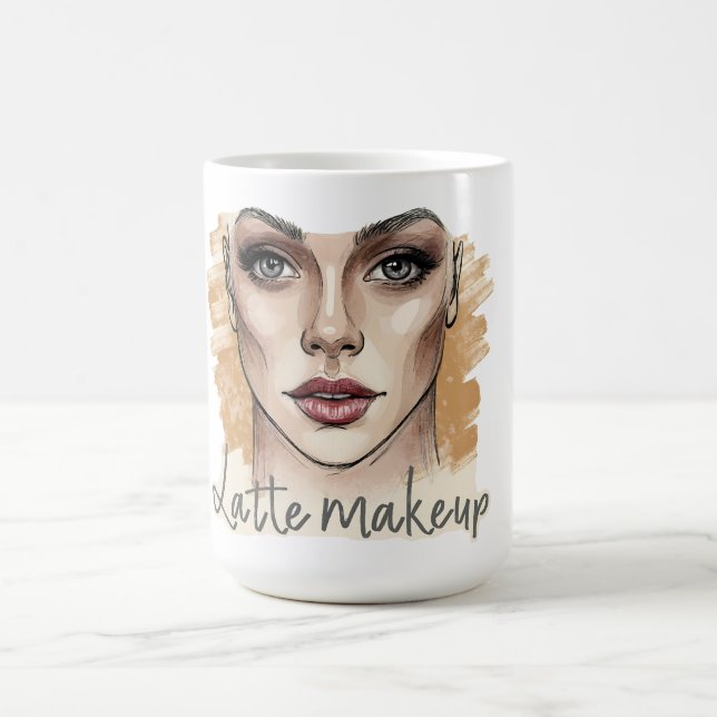Sketchbook Glam: Latte Makeup Kaffeetasse (Mittel)