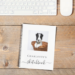 Sketchbook-Hunde-Foto-Skript Notizbuch