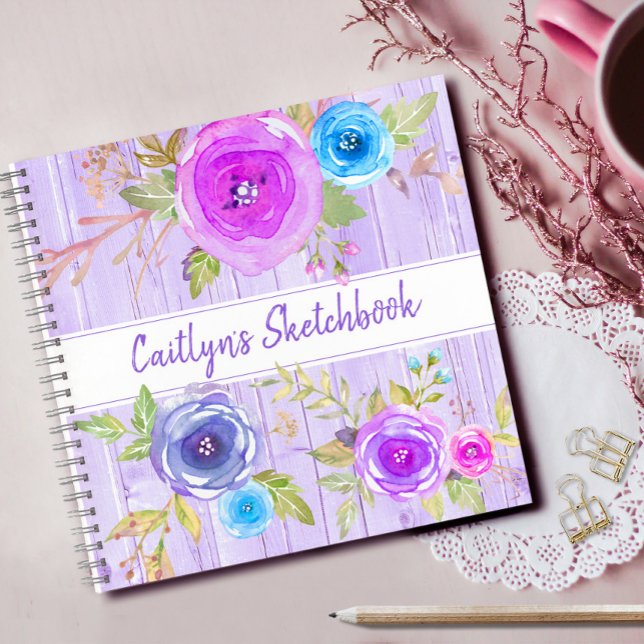 Sketchbook lila Aquarellschrift Notizbuch (Von Creator hochgeladen)