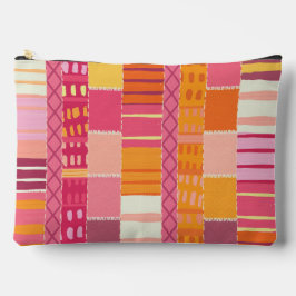 Sketchbook Marks-Textured Multicoloured Stripes Zubehörtasche