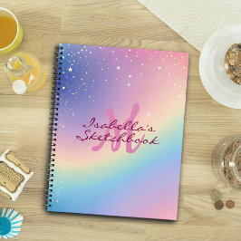 Sketchbook Rainbow Unicorn Glitzer Notizbuch