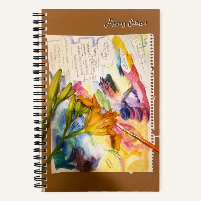 Sketchbuch zum Zusammenfügen von Aquarellfarben Notizbuch (Vorderseite)