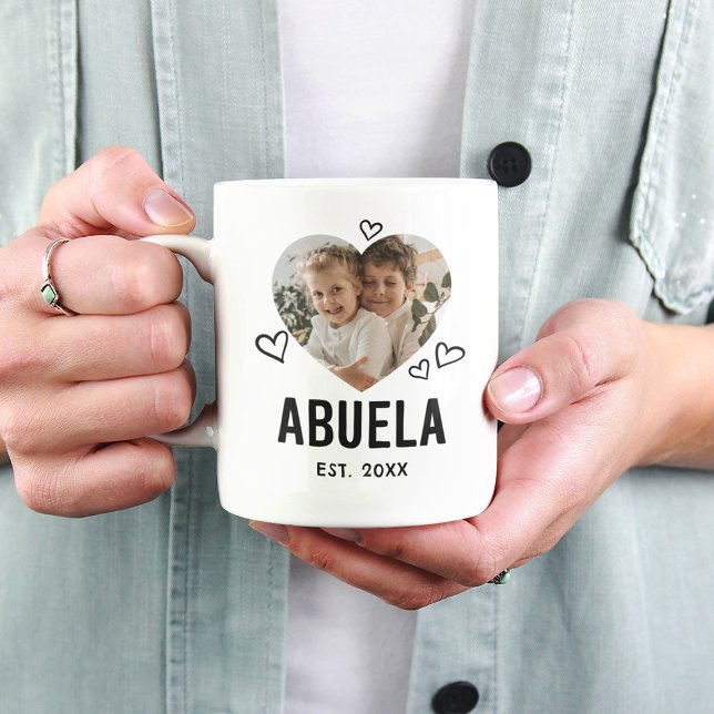 Sketched Abuela Heart Foto Kaffeetasse (Von Creator hochgeladen)