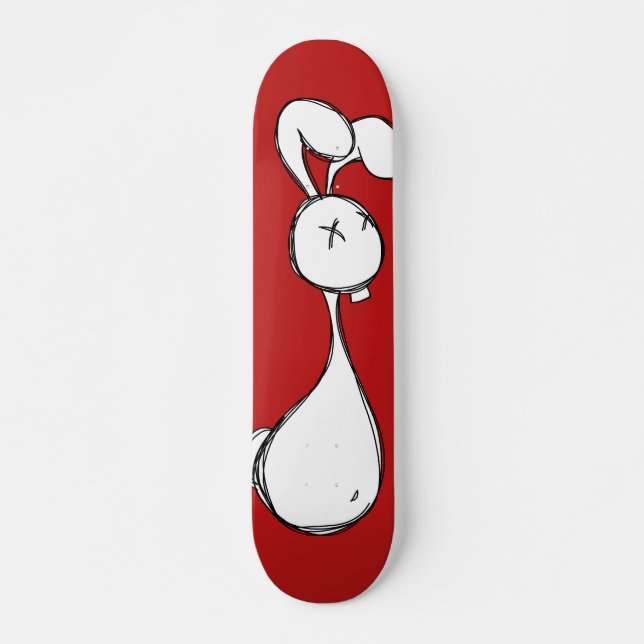 Sketched Bunny Skateboard (Vorne)