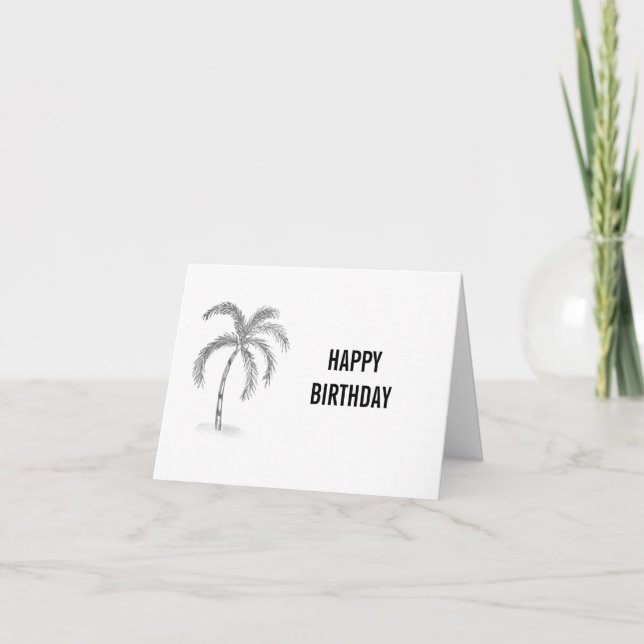 Sketched Greeting Card Black and White Karte (Vorderseite)