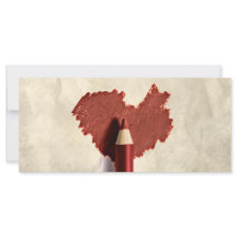 Sketched Heart Zeichnend Pen Geschenkkarte