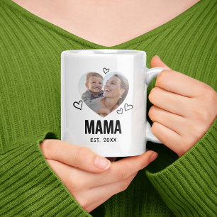 Sketched Mama Heart Foto Kaffeetasse