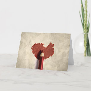 Sketched Scribbled Heart Karte