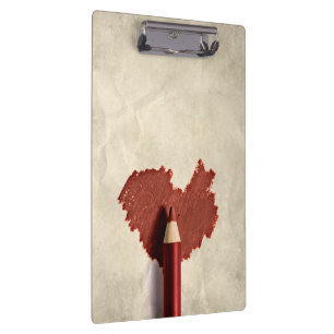 Sketched Scribbled Heart Klemmbrett