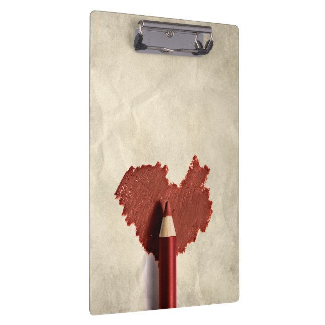 Sketched Scribbled Heart Klemmbrett (Rechts)