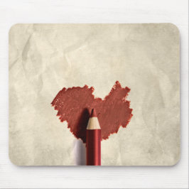 Sketched Scribbled Heart Mousepad