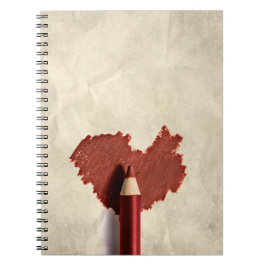 Sketched Scribbled Heart Notizblock