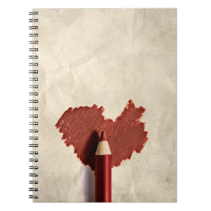 Sketched Scribbled Heart Notizblock