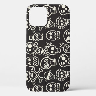 Sketchy Black Skull Nahtlose Tapete Case-Mate iPhone Hülle