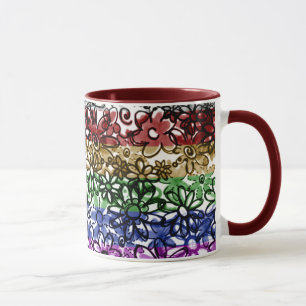 Sketchy Blooms Tasse