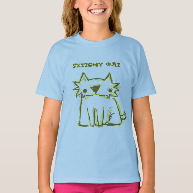 Sketchy Cat T-Shirt (Vorderseite)