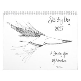 Sketchy Dog Adventures Wandkalender 2027