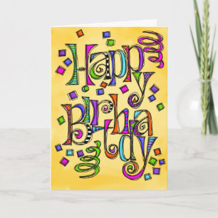 Sketchy Happy Birthday Karte