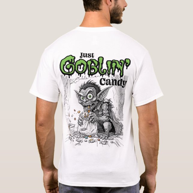 Sketchy Just Goblin’ Candy Front & Back T-Shirt (Rückseite)