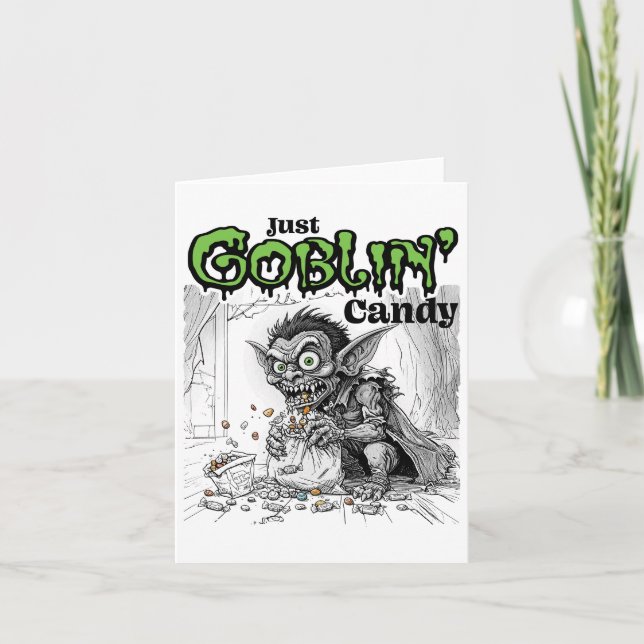 Sketchy Just Goblin’ Candy Karte (Vorderseite)