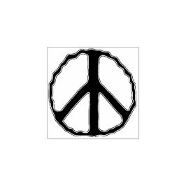 Sketchy Peace Sign Gummistempel