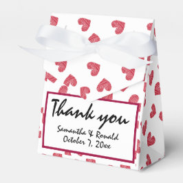 Sketchy Red Heart Gastgeschenk Hochzeit Box Geschenkschachtel