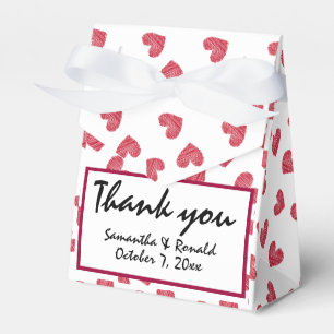 Sketchy Red Heart Gastgeschenk Hochzeit Box Geschenkschachtel