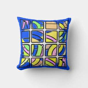 Sketchy Squares Pillow Kissen
