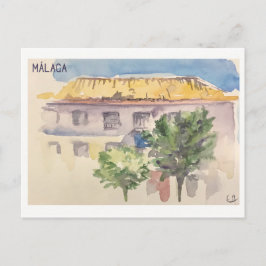 Skethchbook-Seiten. Málaga Postkarte