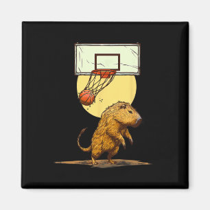 Sketll Capyra Slam Dunk Bll Player Sketch Lover Magnet