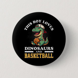 Sketll Dinosaur T Rex Spieler Männer Kinder Jungen Button