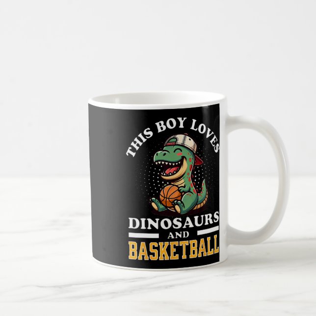 Sketll Dinosaur T Rex Spieler Männer Kinder Jungen Kaffeetasse (Rechts)