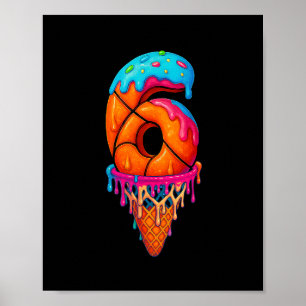 Sketll Drip 6 Jahre alte Eiscreme-Drip 6. Geburtst Poster