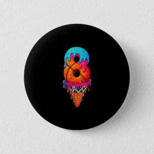 Sketll Drip 8 Jahre alte Eiscreme-Drip 8. Geburtst Button
