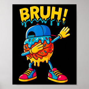 Sketll Eiscreme-Tropf Jungen Mädchen Süß Dabbing-S Poster