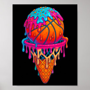 Sketll Eiscreme-Tropf-Kegel Jungen Mädchen Jugend  Poster